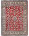 8x10 Red Kuba Afghan Hand Knotted Wool Area Rug